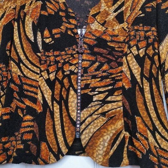 Vintage Joseph‎ Ribkoff  Pattern Zipper Jacket - Picture 5 of 8